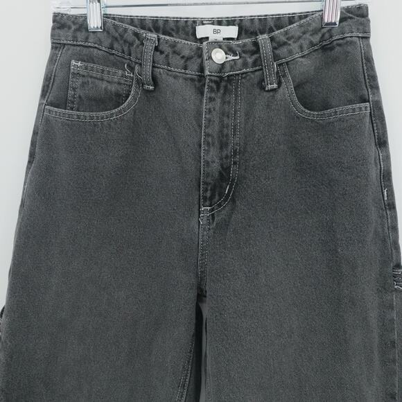 Skater Grunge Wide Leg Carpenter Jeans Punk Gray Denim Egirl Goth Y2k‎ Size 26 - Picture 4 of 14